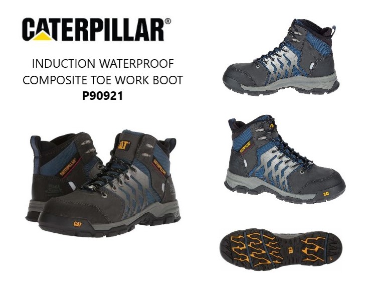 CATERPILLAR MEN'S INDUCTION WATERPROOF COMPOSITE TOE WORK BOOT P90921