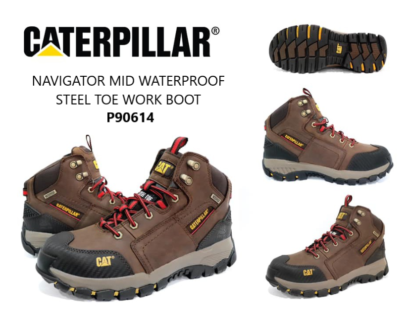 CATERPILLAR Men's Navigator Mid Waterproof Safety Boot P90614 SafePro